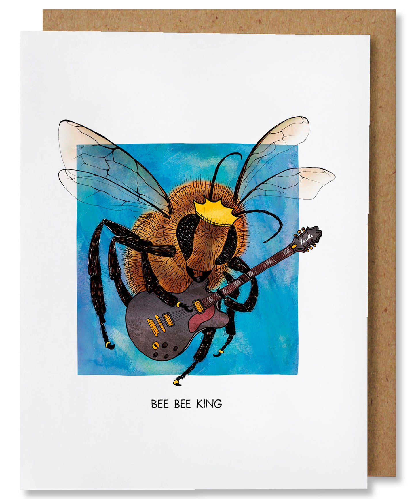 Bee Bee King - Illustrated Funny Pun Art Print