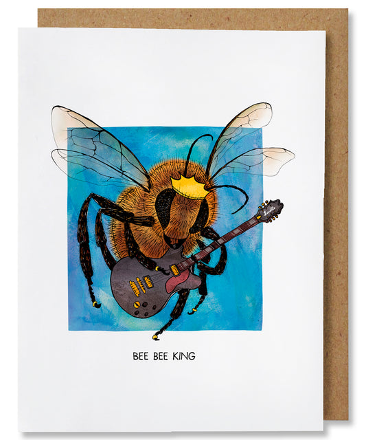 Bee Bee King - Illustrated Funny Pun Art Print