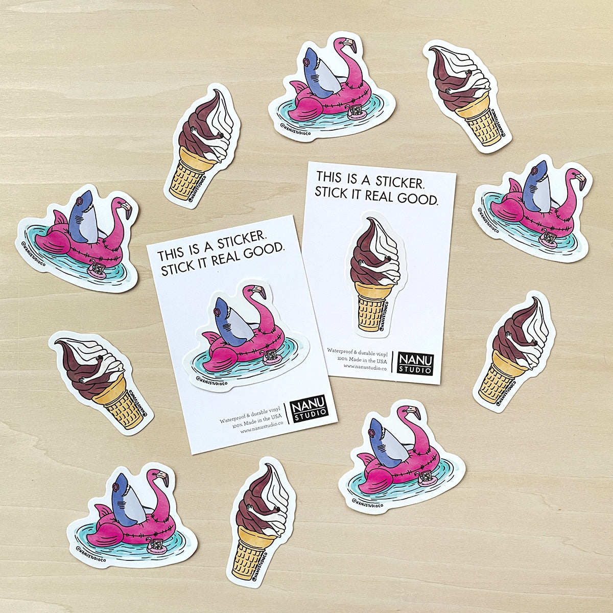 Chillin' Shark - Illustrated, Funny Sticker