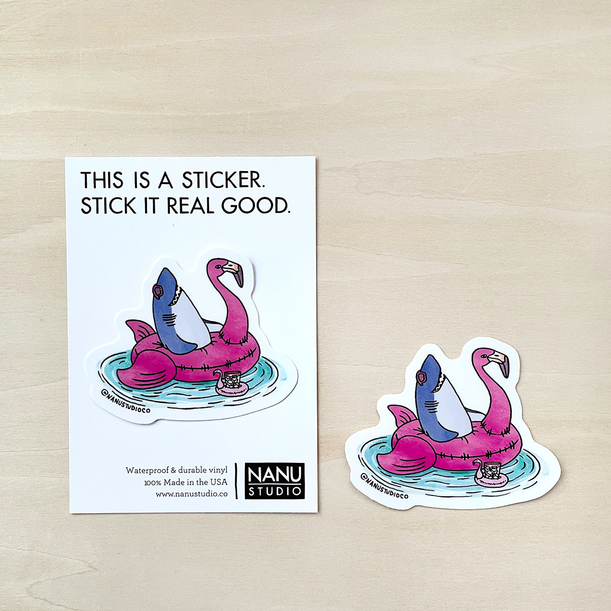 Chillin' Shark - Illustrated, Funny Sticker