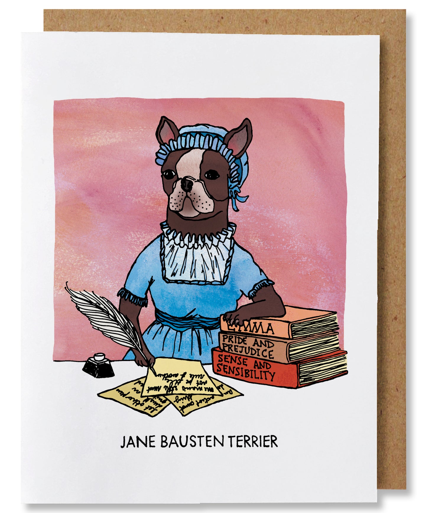 Jane Bausten Terrier -  Illustrated Funny Pun Everyday Card