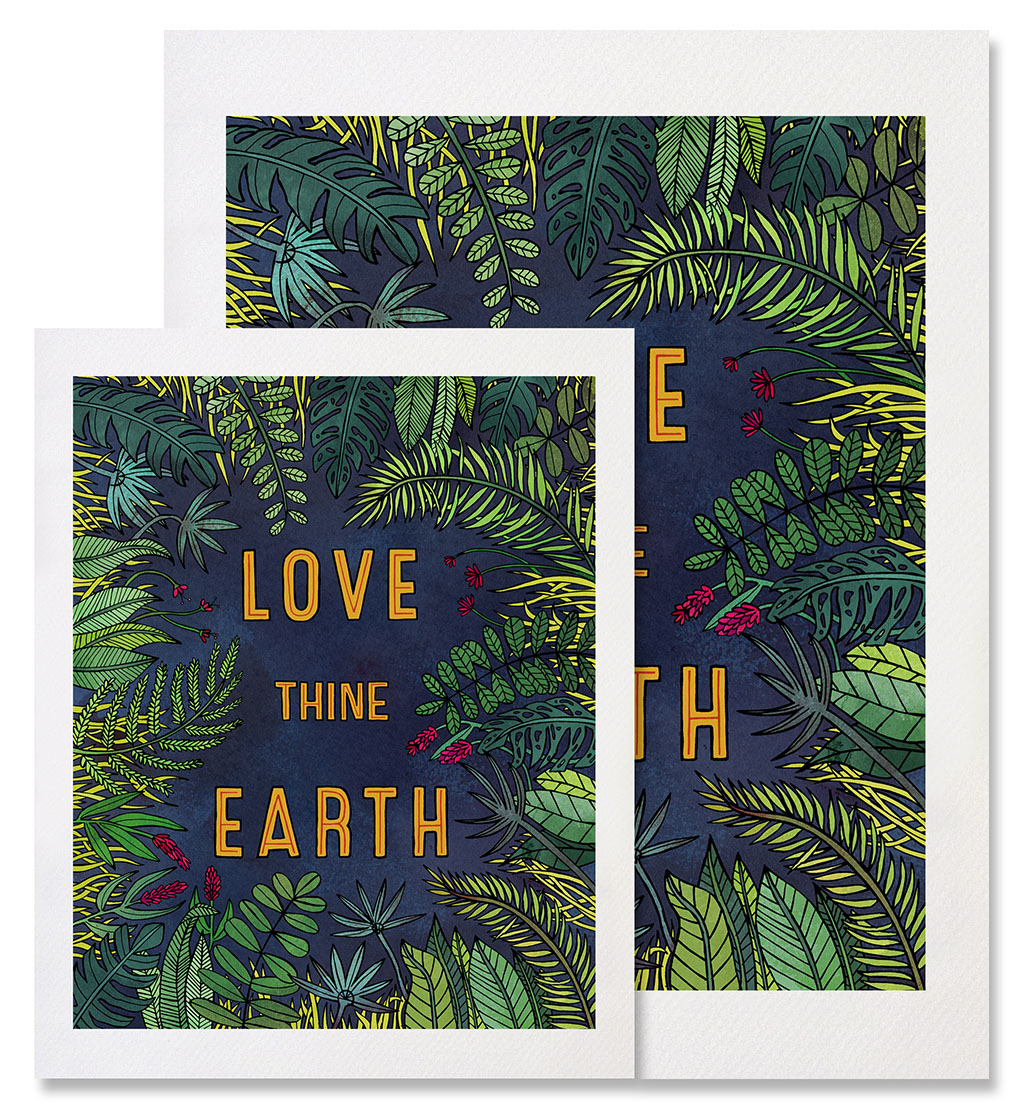 Love Thine Earth - Illustrated Nature Plants Art Print