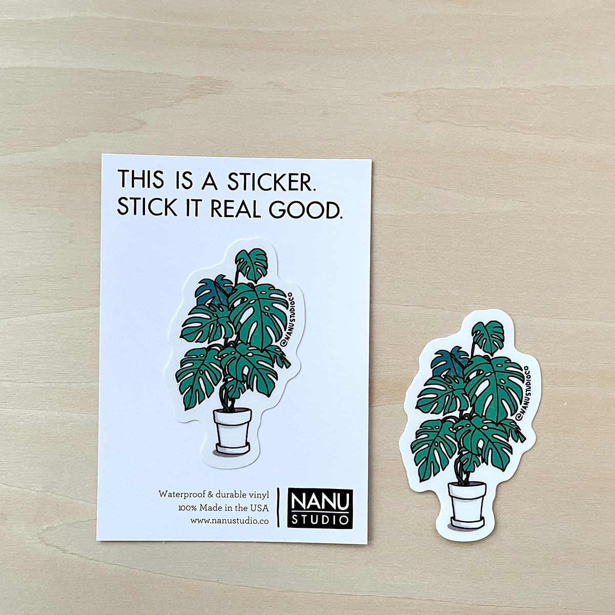 Monstera - Illustrated Nature Plant Sticker