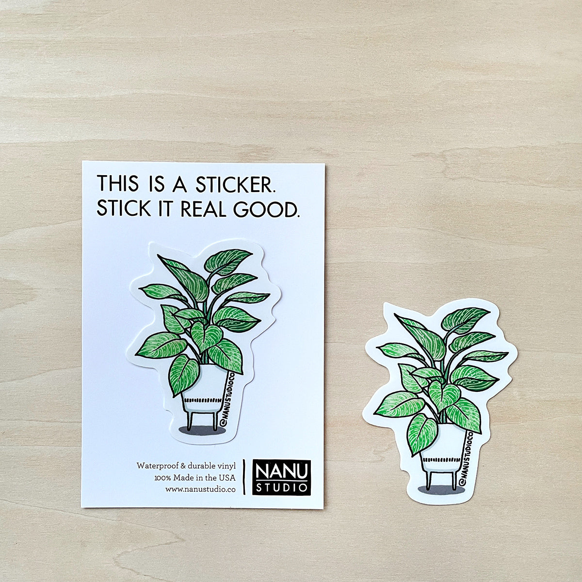 Philodendron - Illustrated Nature Plant Garden Sticker