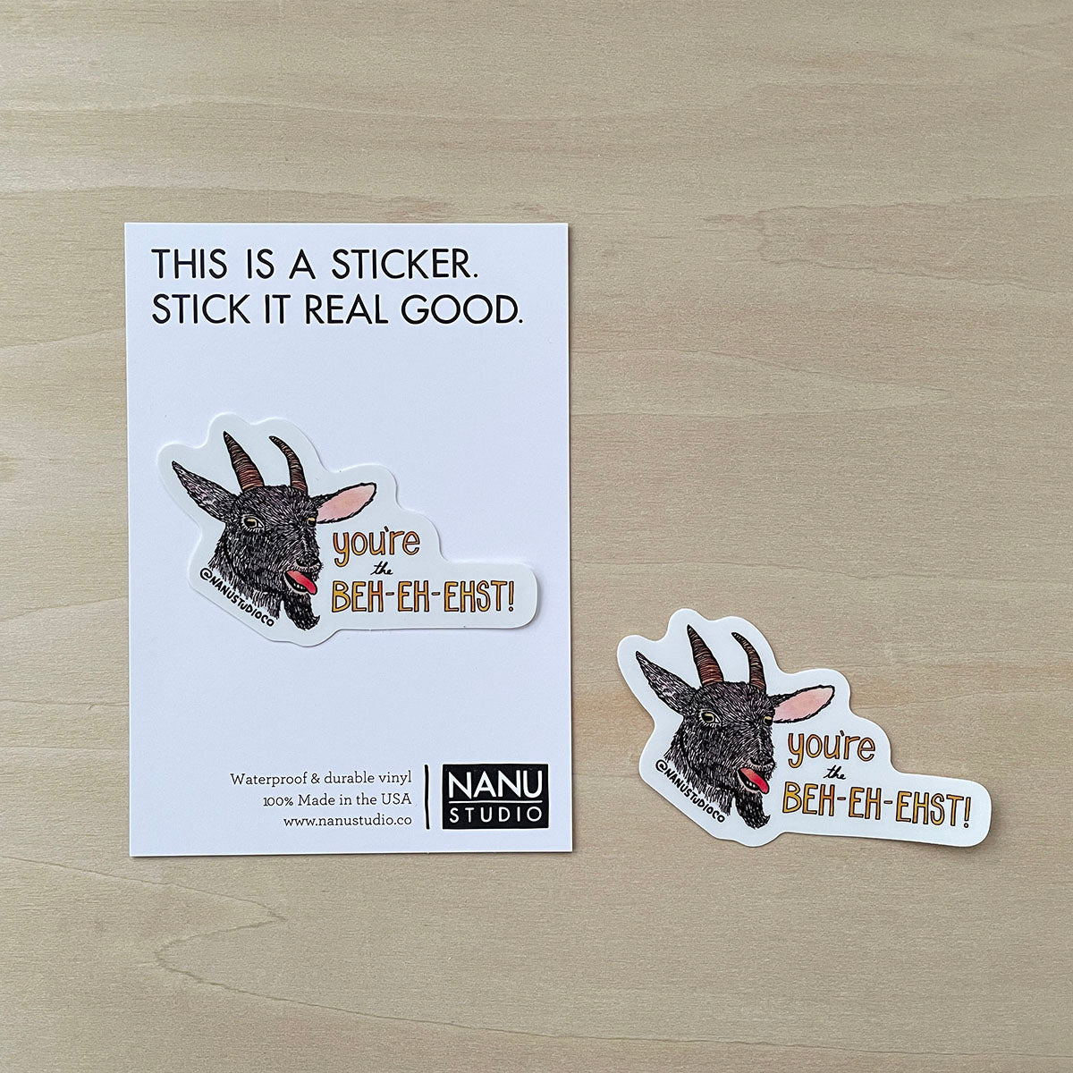 You're the Beh-eh-ehst - Illustrated Goat Sticker
