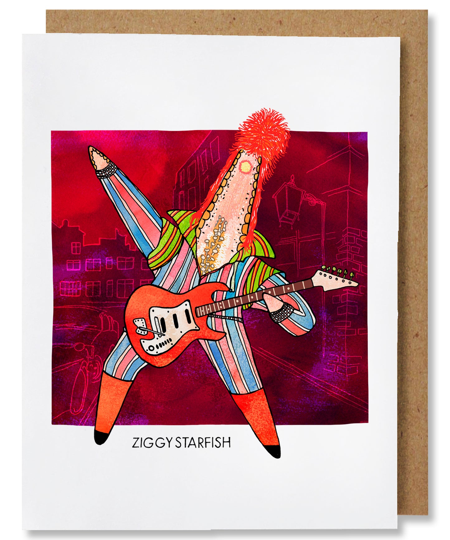 Ziggy Starfish - Illustrated Funny Pun Everyday Card