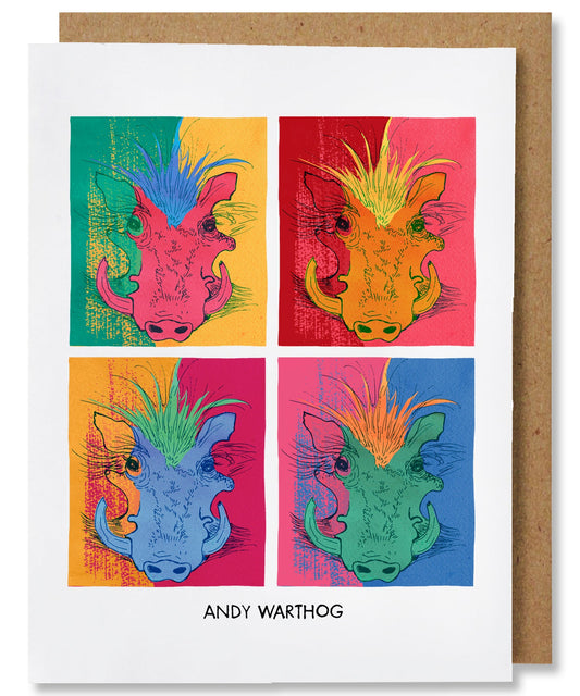 Andy Warthog - Illustrated Funny Pun Everyday Card