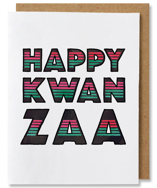 Happy Kwanzaa - Illustrated Typography Holiday Card