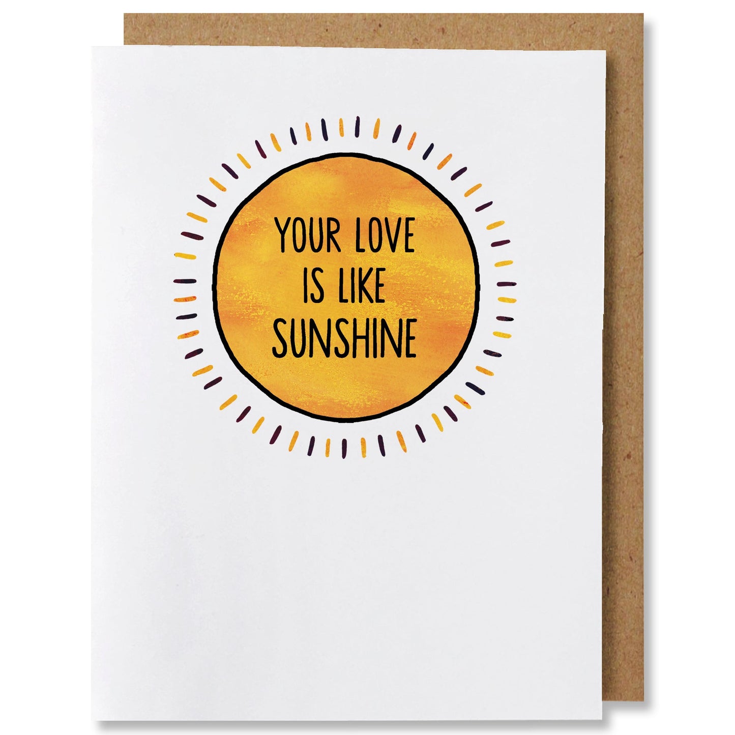 Love is like Sunshine - Illustrated Sun Friendship Card