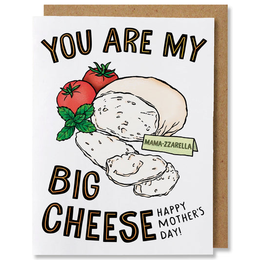 Mama-zzarella - Illustrated Cheese Mom Mother Card