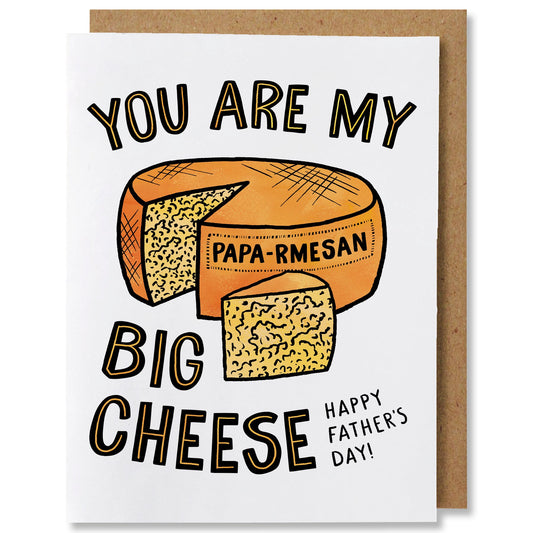 Papa-rmesan - Illustrated Cheese Dad Father Card