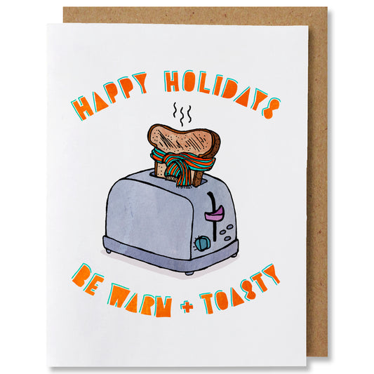 Warm and Toasty - Illustrated Funny Holiday Winter Card