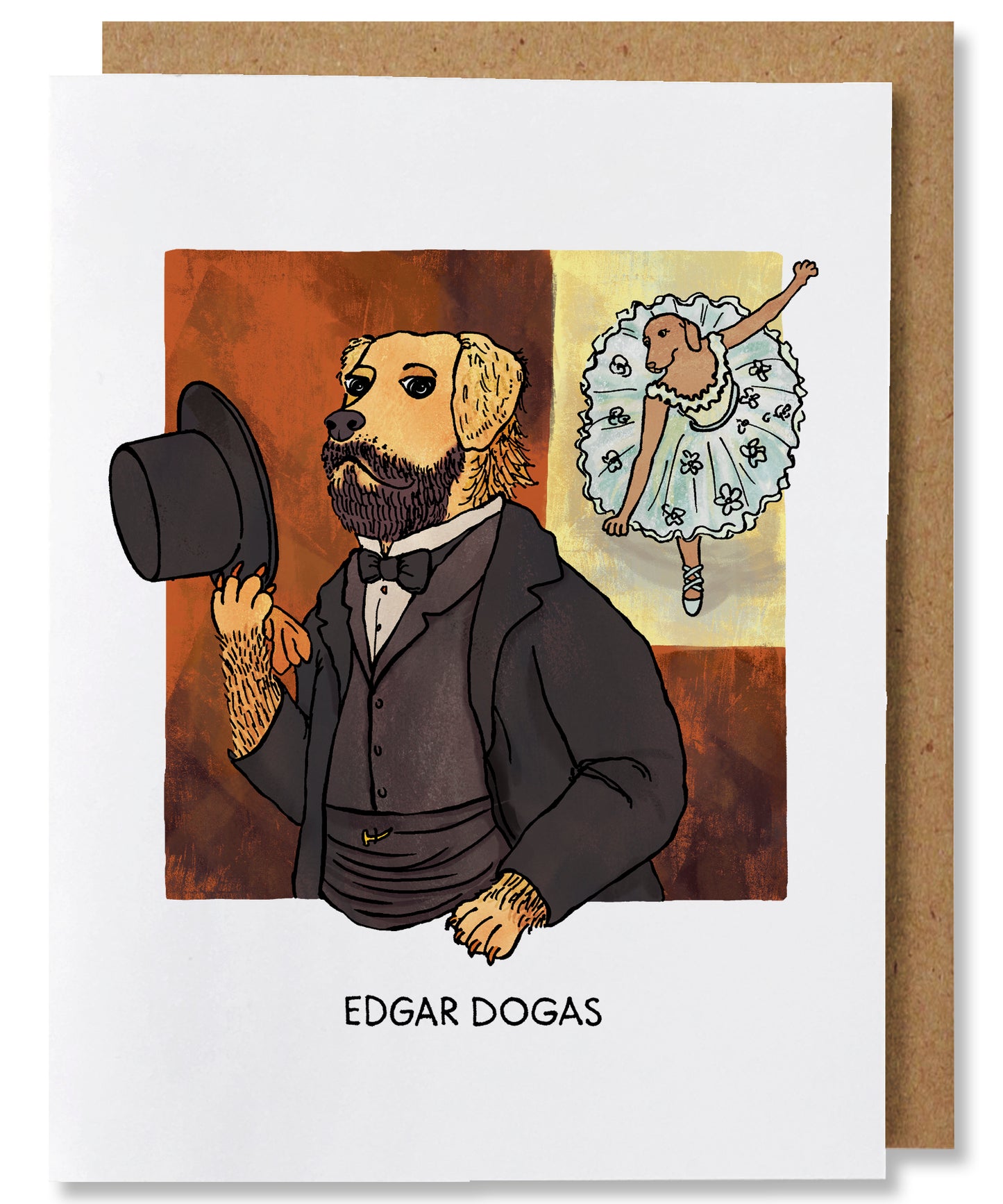 Edgar Dogas - Illustrated Funny Pun Everyday Card