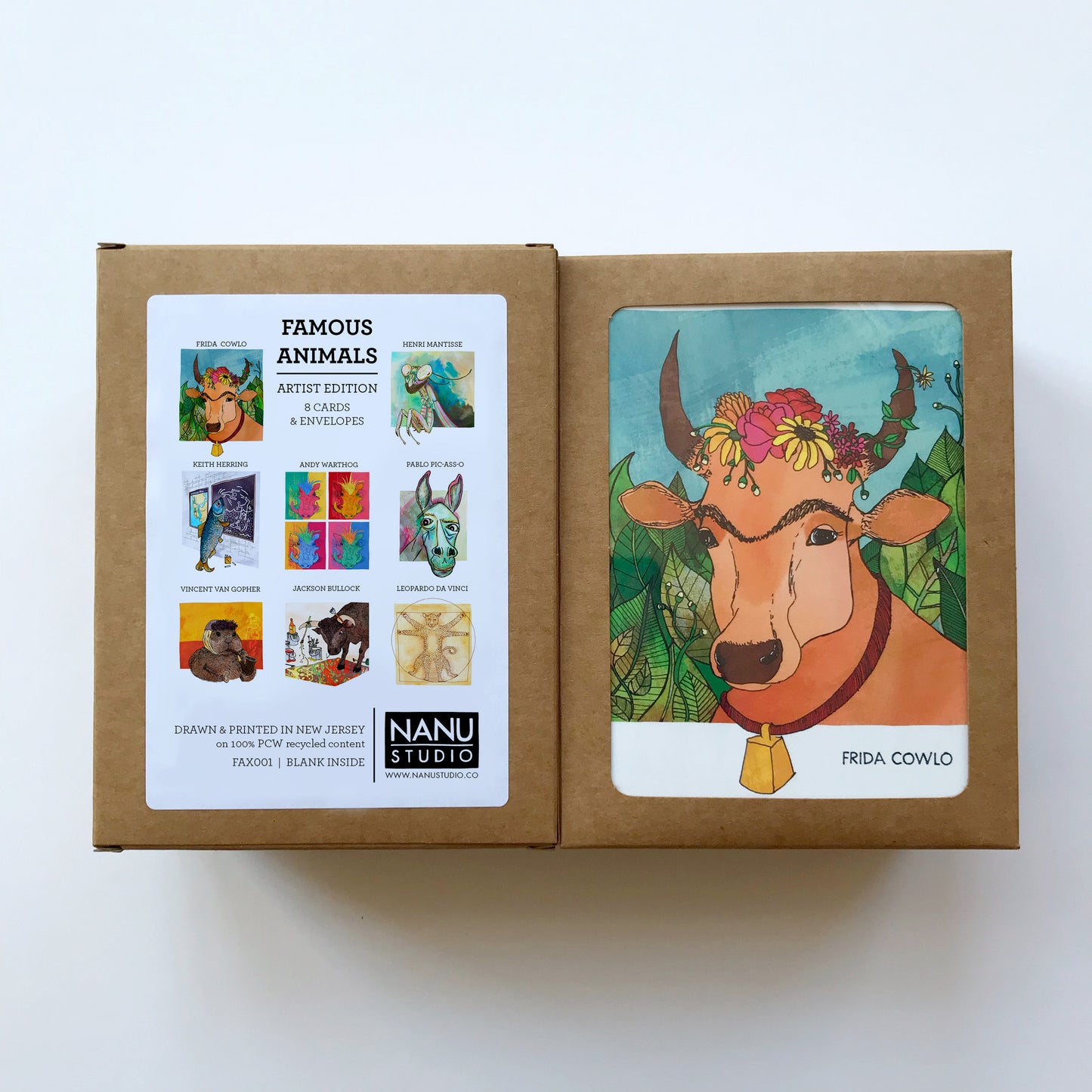 Famous Animals - Illustrated Funny Everyday Cards Box Set