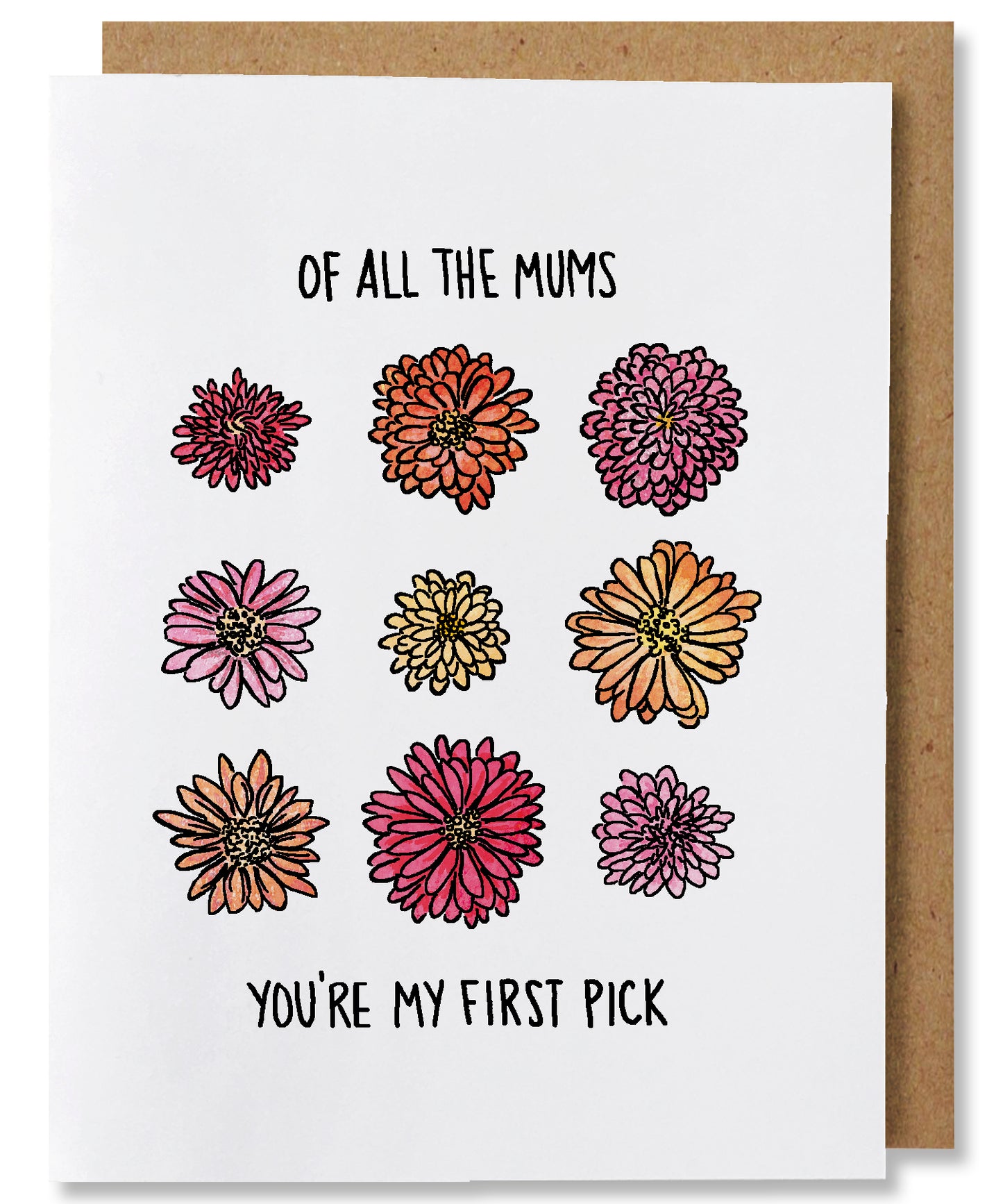 Mums - Illustrated Funny Flower Pun Mother's Day Card