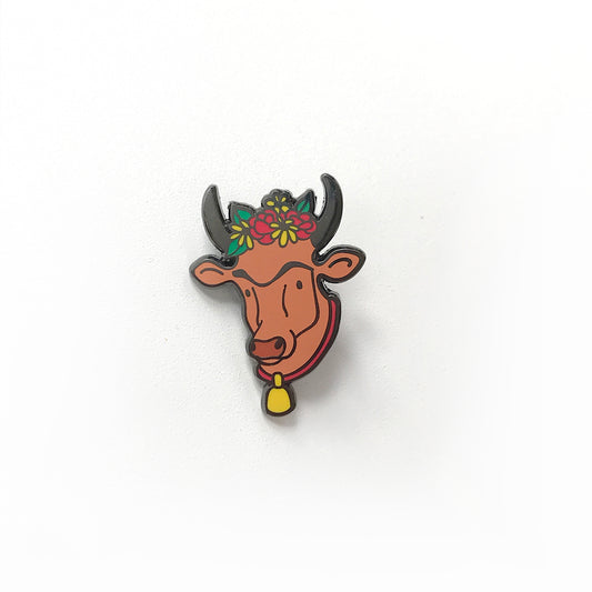 Frida Cowlo Enamel Pin
