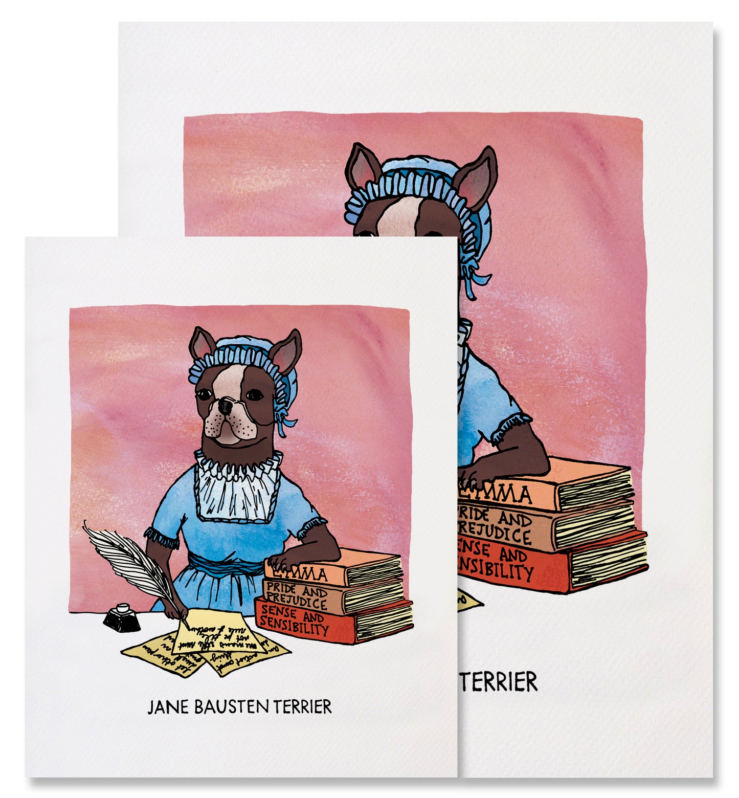 Jane Bausten Terrier -  Illustrated Funny Pun Everyday Card