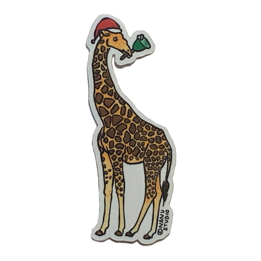 Giraffe Jungle Bells - Illustrated Sticker