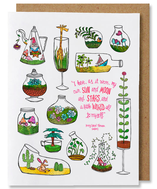 Little Worlds - Illustrated Nature Plant Everyday Card