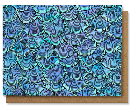 Mermaid Scallop - Illustrated Geometric Note Card Box Set
