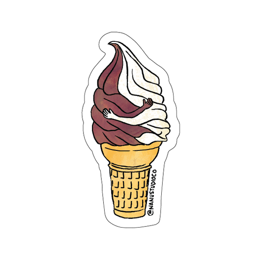 Un-cone-ditional Love - Illustrated Ice Cream Sticker