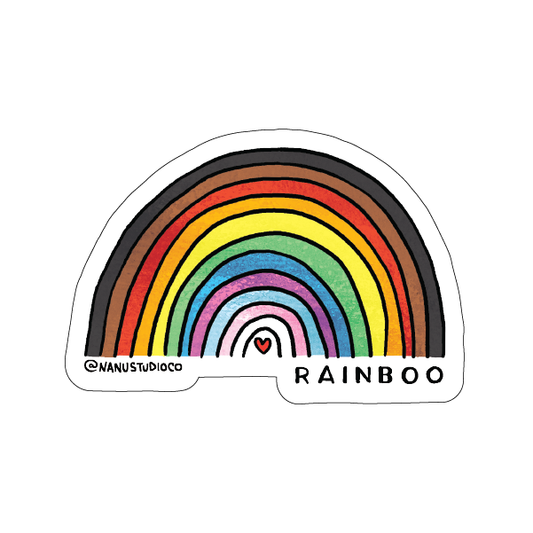 Rainboo - Illustrated Rainbow LGBTQIA+ Sticker