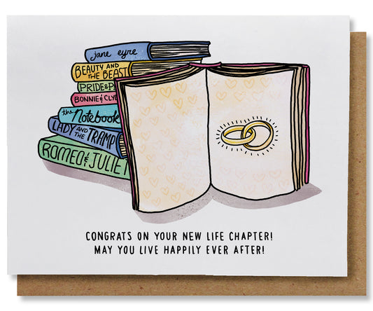 Life Chapter - Illustrated Love Marriage Wedding Card