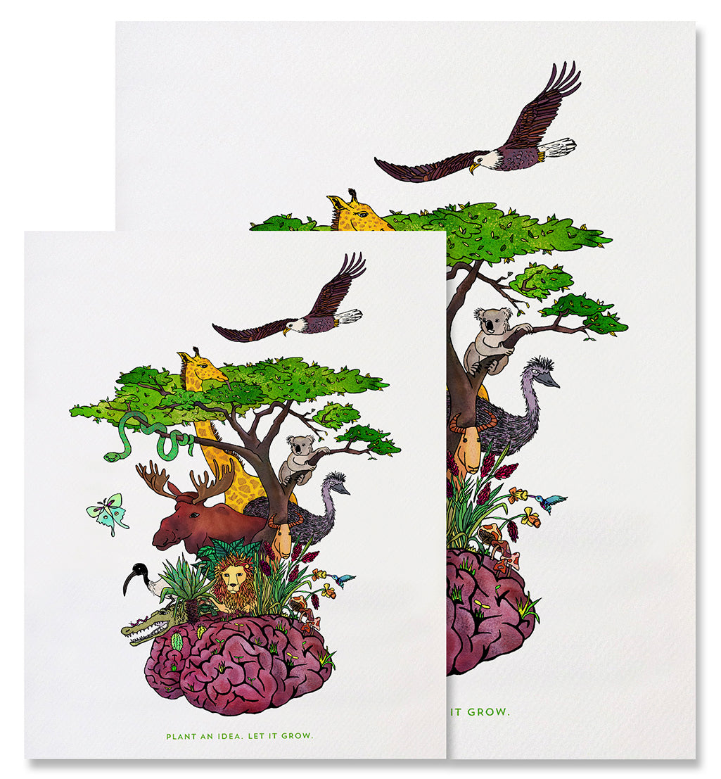 Plant an Idea - Illustrated Nature Animal Art Print