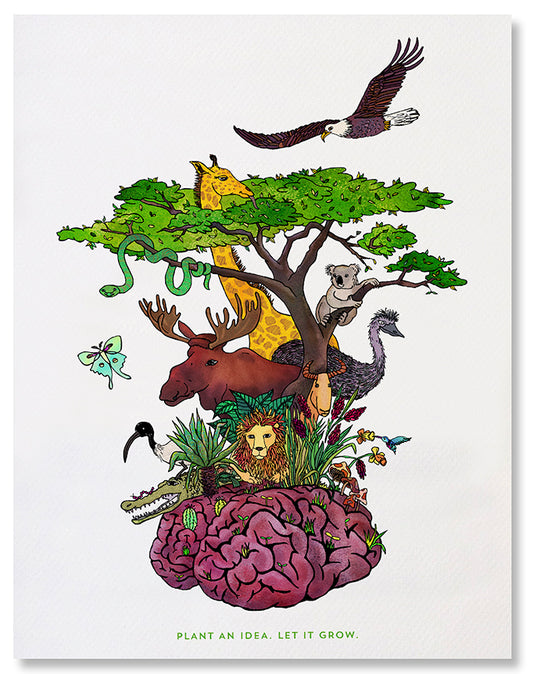 Plant an Idea - Illustrated Nature Animal Art Print