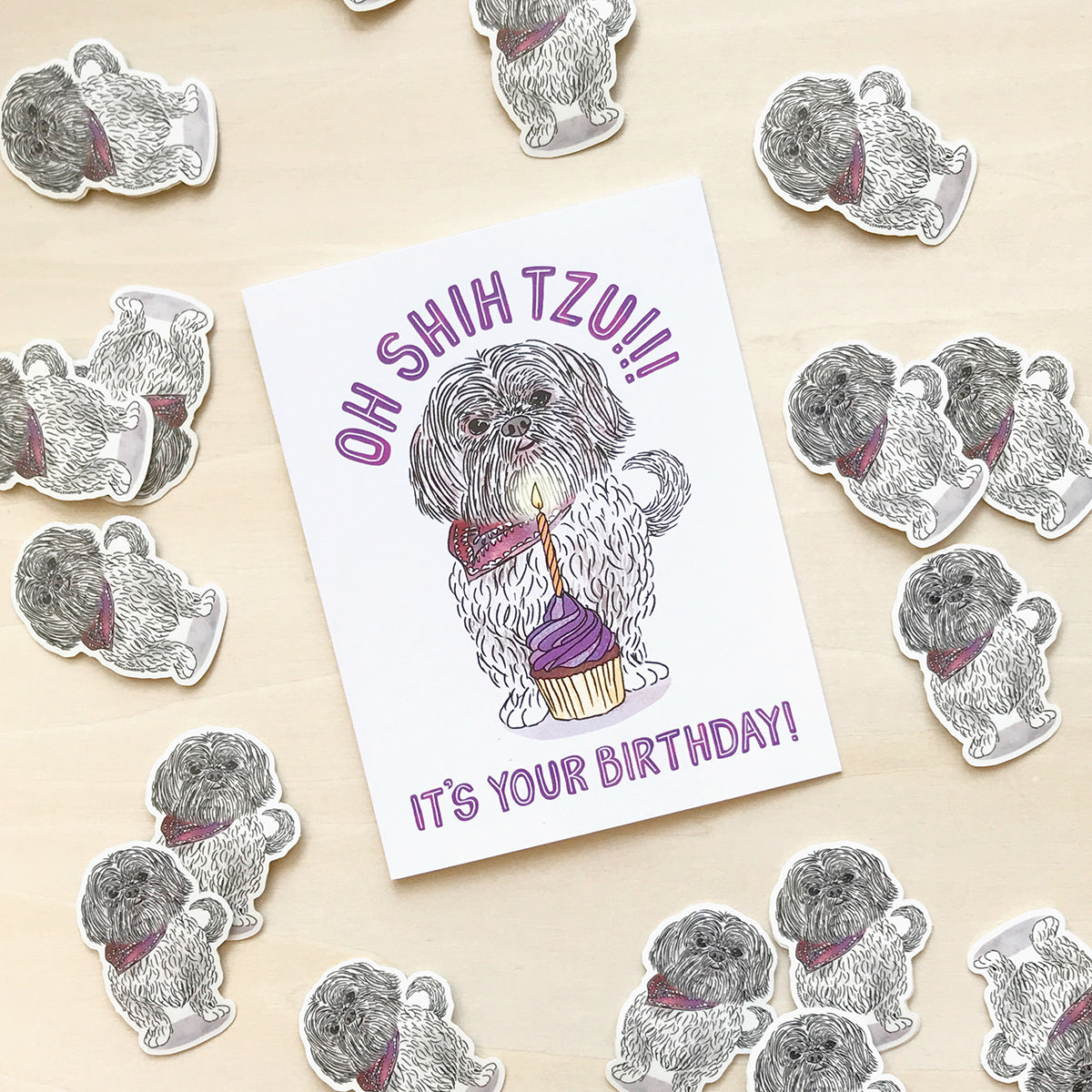Shih Tzu - Illustrated Dog Sticker