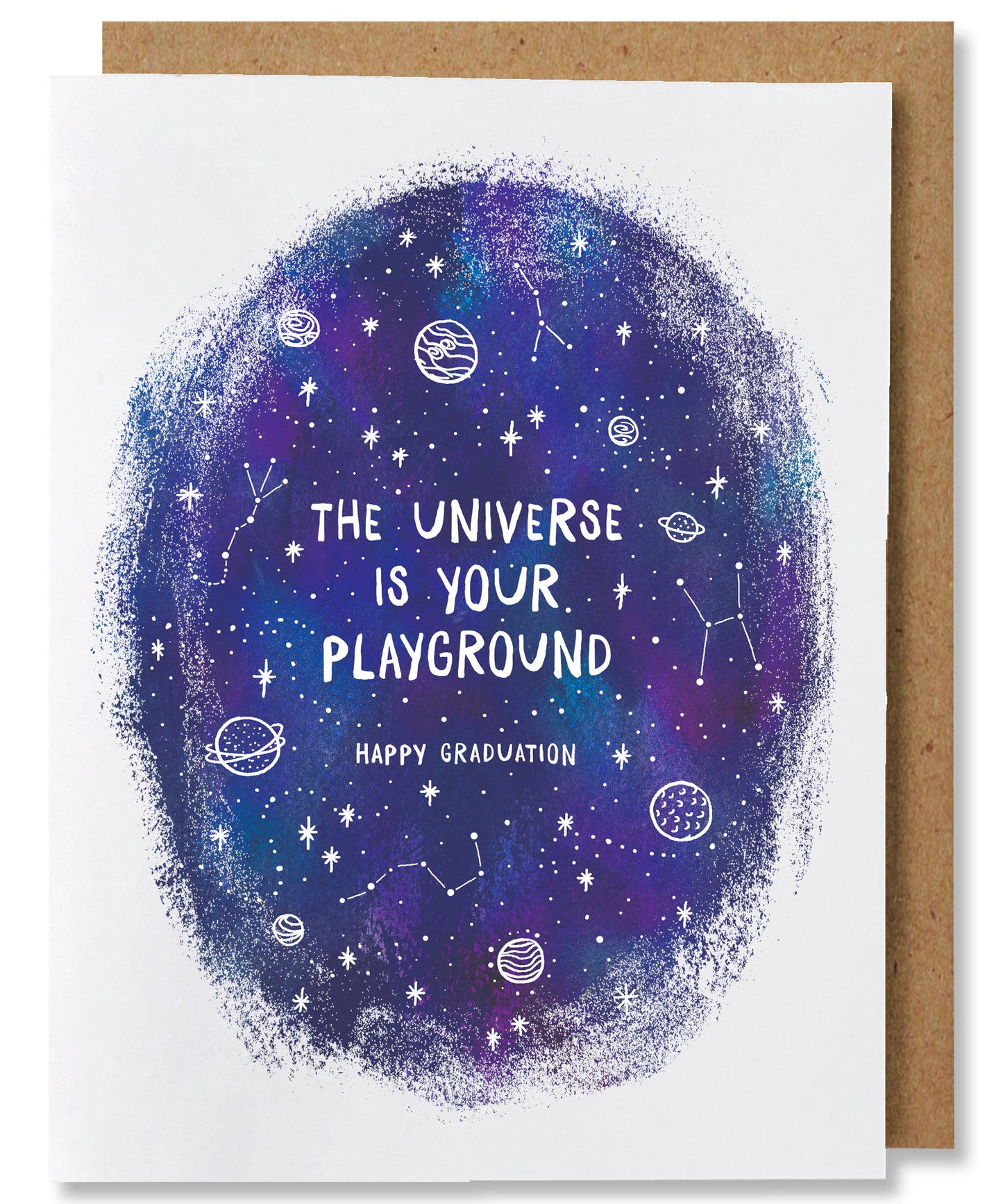Universe Playground - Illustrated Graduation Stars Card