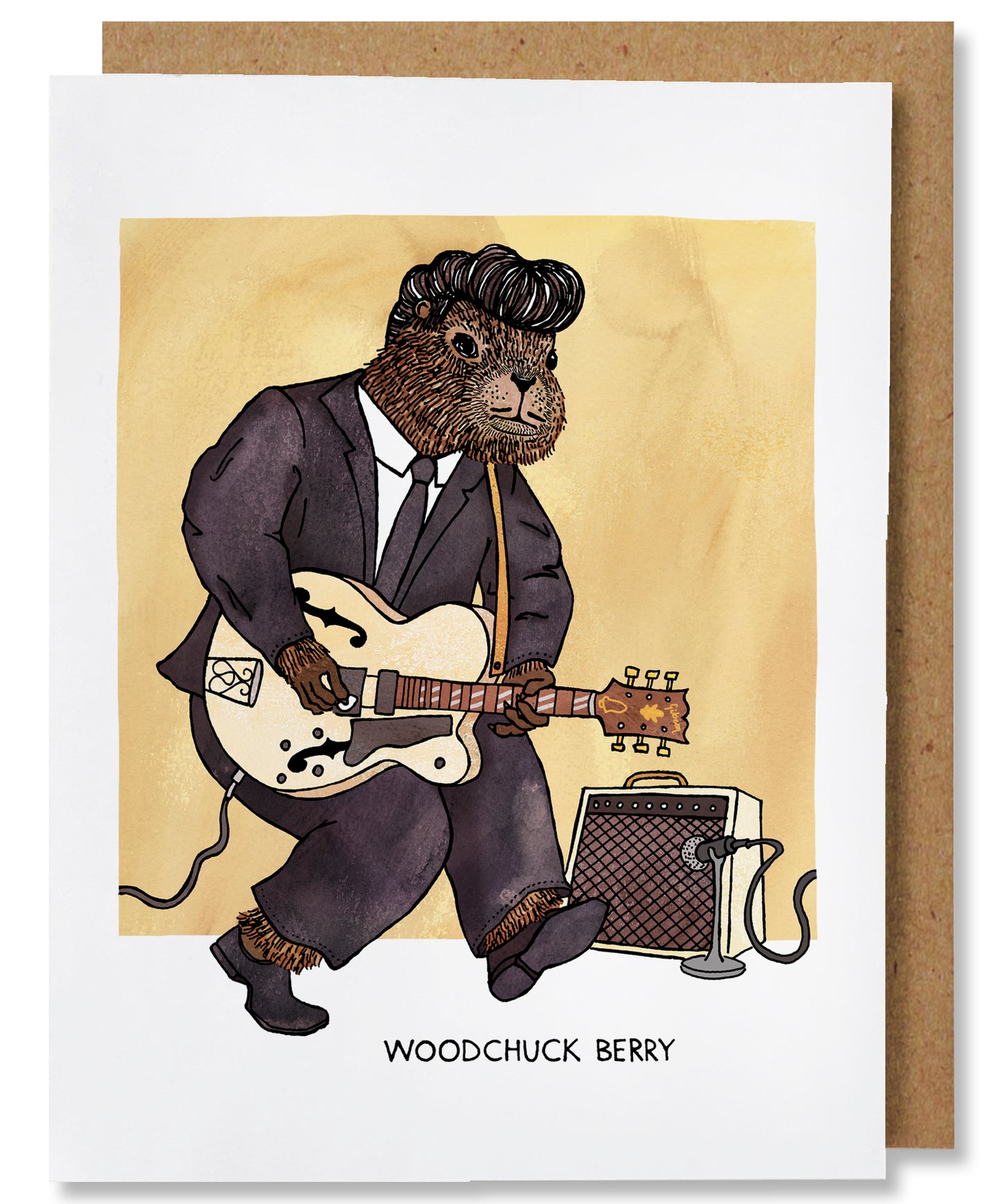 Woodchuck Berry - Illustrated Funny Pun Everyday Card