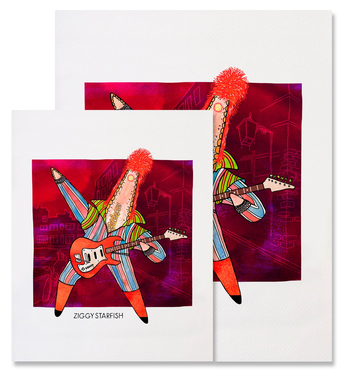 Ziggy Starfish - Illustrated Funny Pun Everyday Card