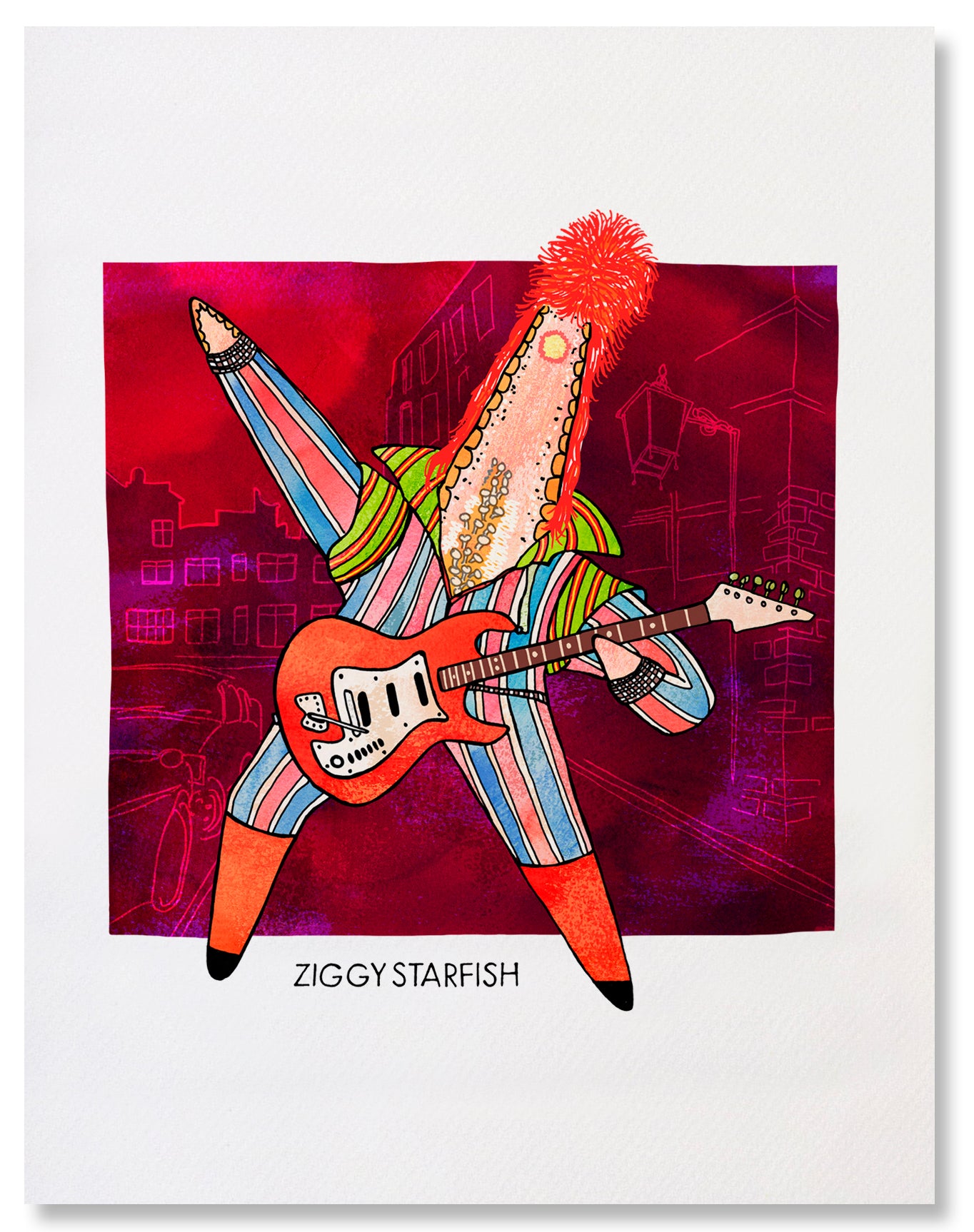 Ziggy Starfish - Illustrated Funny Pun Everyday Card